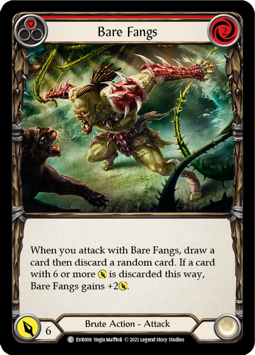 Bare Fangs (Red) - Rainbow Foil - 1st Edition