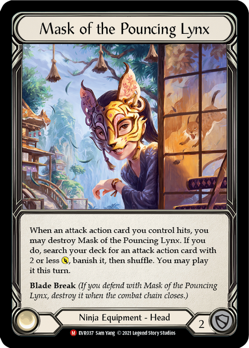 Mask of the Pouncing Lynx - Cold Foil - 1st Edition