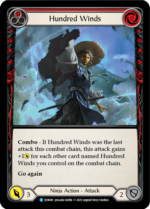 Hundred Winds (Red) - Rainbow Foil - 1st Edition