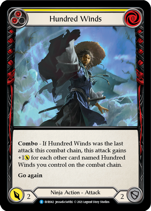 Hundred Winds (Yellow) - Rainbow Foil - 1st Edition