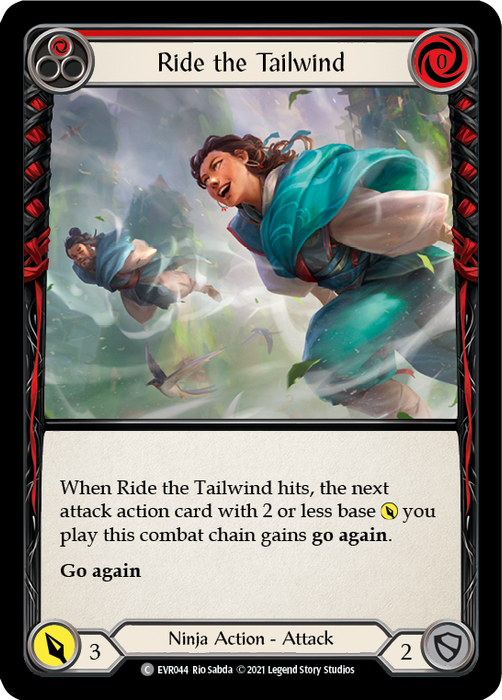 Ride the Tailwind (Red) - Rainbow Foil - 1st Edition