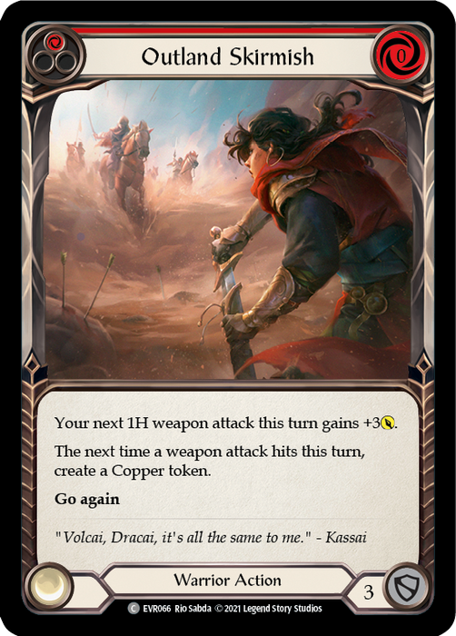 Outland Skirmish (Red) - Rainbow Foil - 1st Edition
