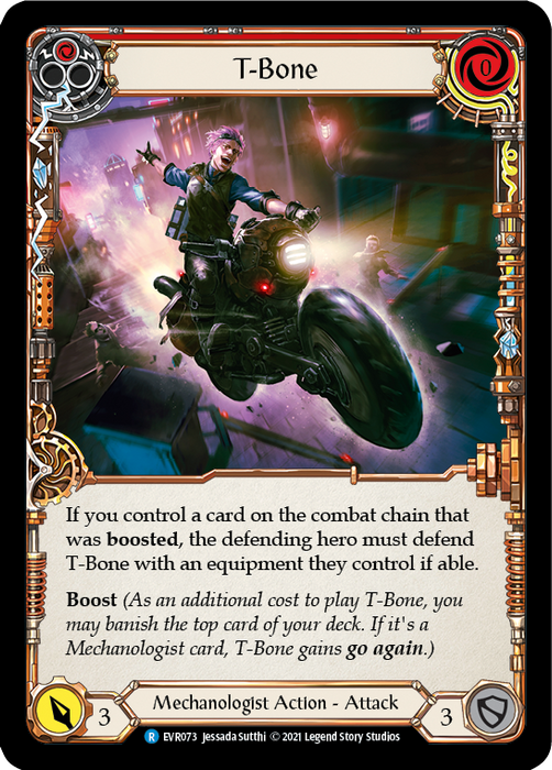 T-Bone (Red) - Rainbow Foil - 1st Edition