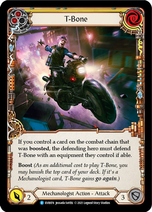 T-Bone (Yellow) - Rainbow Foil - 1st Edition