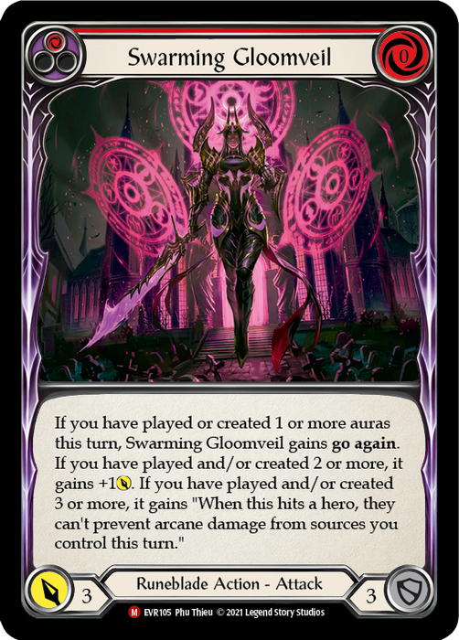 Swarming Gloomveil - Rainbow Foil - 1st Edition