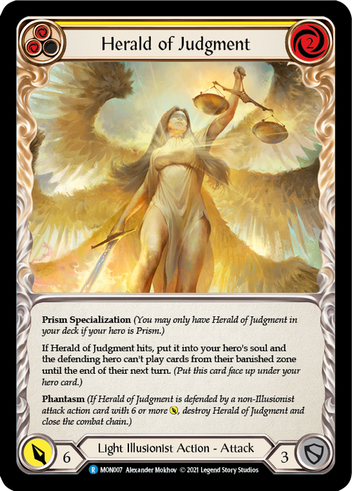 Herald of Judgment (Yellow) - Rainbow Foil - 1st Edition