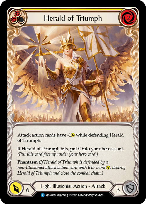 Herald of Triumph (Yellow) - Rainbow Foil - Unlimited Edition