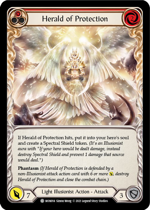 Herald of Protection (Red) - Rainbow Foil - Unlimited Edition
