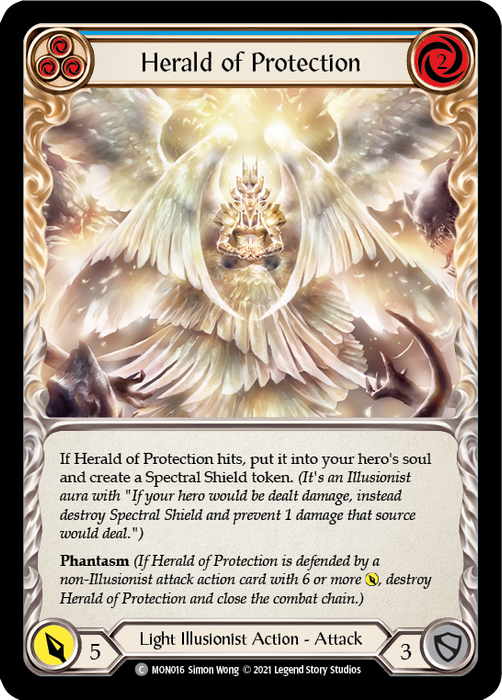 Herald of Protection (Blue) - Rainbow Foil - Unlimited Edition