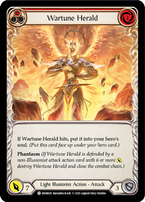 Wartune Herald (Red) - Rainbow Foil - 1st Edition