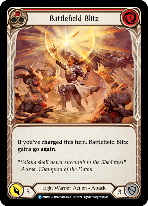 Battlefield Blitz (Red) - Rainbow Foil - Unlimited Edition