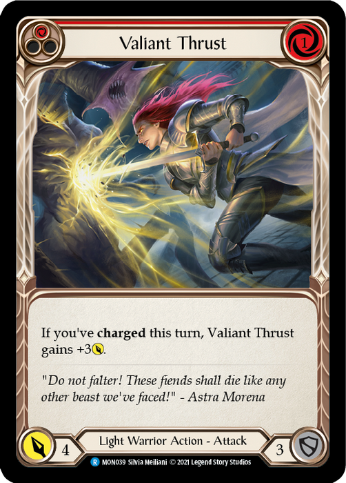 Valiant Thrust (Red) - Rainbow Foil - Unlimited Edition