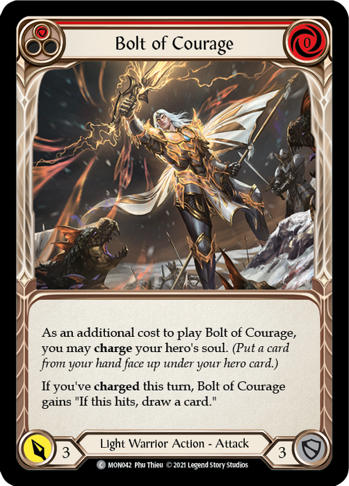 Bolt of Courage (Red) - Rainbow Foil - 1st Edition