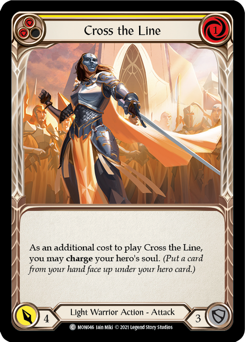 Cross the Line (Yellow) - Rainbow Foil - Unlimited Edition