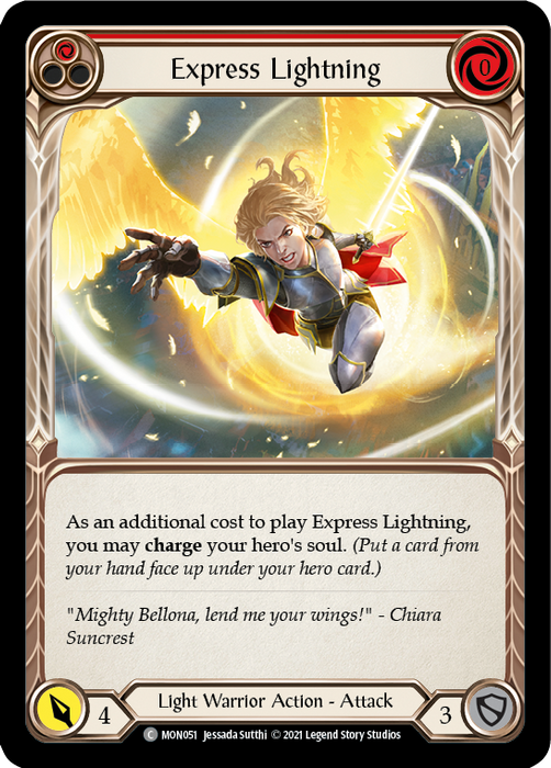 Express Lightning (Red) - Rainbow Foil - Unlimited Edition