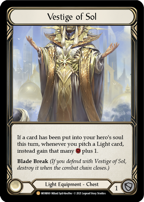 Vestige of Sol - Cold Foil - 1st Edition
