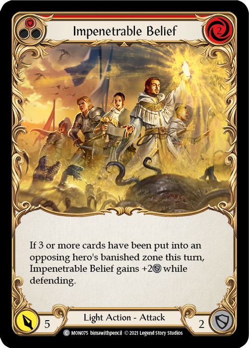 Impenetrable Belief (Red) - Rainbow Foil - Unlimited Edition