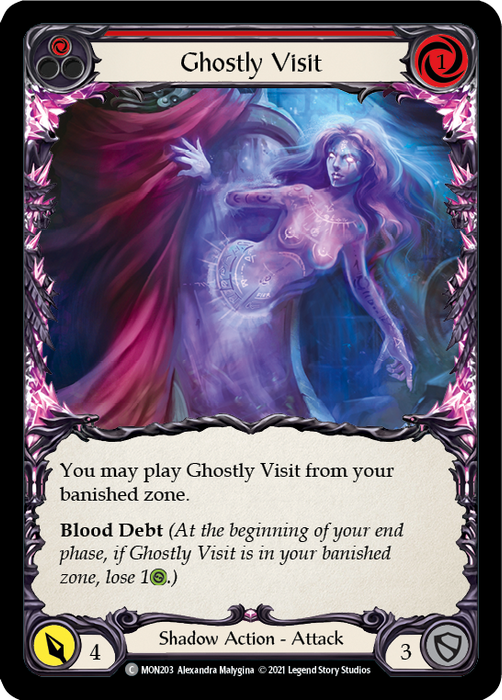 Ghostly Visit (Red) - Rainbow Foil - Unlimited Edition