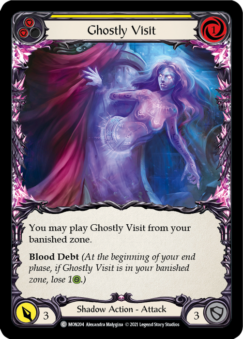 Ghostly Visit (Yellow) - Rainbow Foil - Unlimited Edition