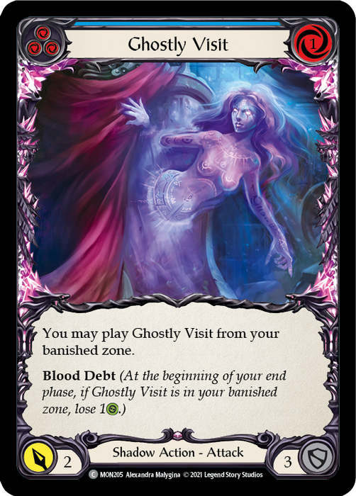 Ghostly Visit (Blue) - Rainbow Foil - Unlimited Edition