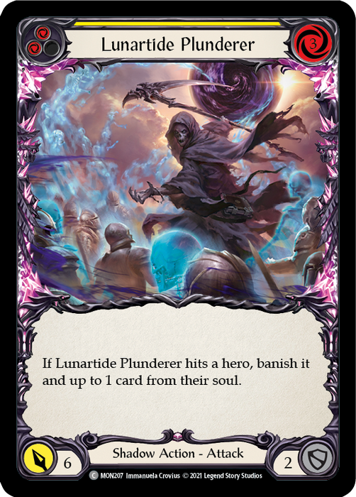 Lunartide Plunderer (Yellow) - Rainbow Foil - 1st Edition