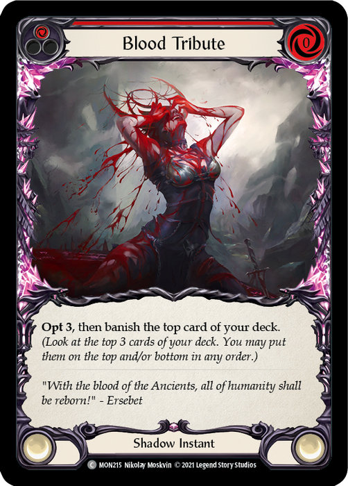Blood Tribute (Red) - Rainbow Foil - 1st Edition