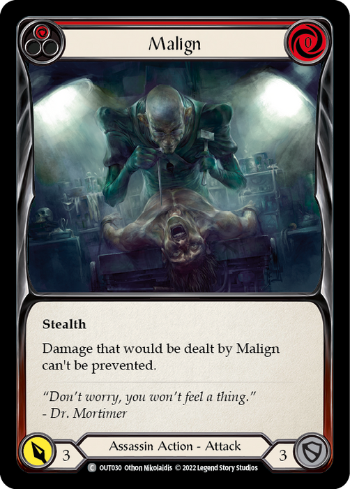 Malign (Red) - Rainbow Foil