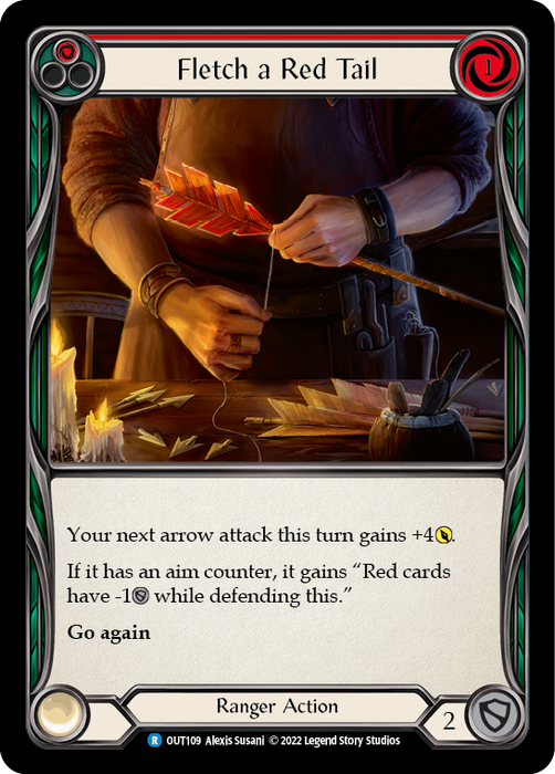 Fletch a Red Tail (Red) - Rainbow Foil