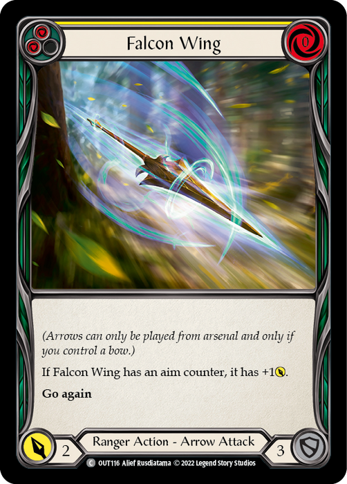 Falcon Wing (Yellow) - Rainbow Foil