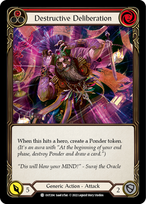 Destructive Deliberation (Red) - Rainbow Foil