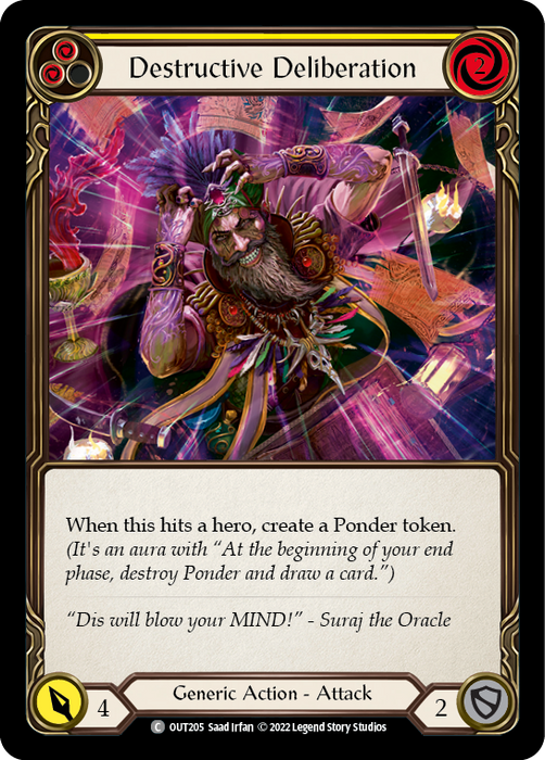 Destructive Deliberation (Yellow) - Rainbow Foil