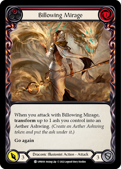 Billowing Mirage (Red) - Rainbow Foil