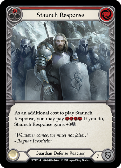 Staunch Response (Red) - Rainbow Foil - Unlimited Edition