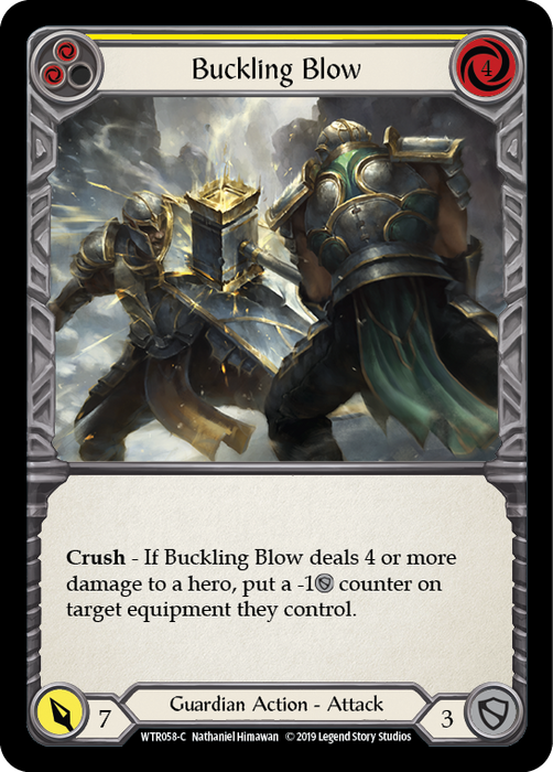 Buckling Blow (Yellow) - Rainbow Foil - 1st Edition