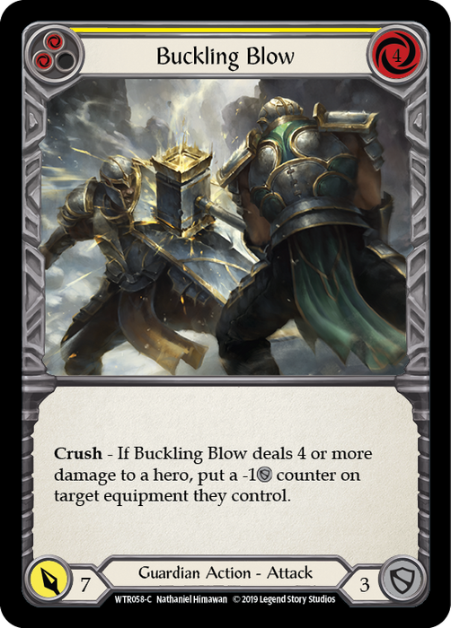 Buckling Blow (Yellow) - Rainbow Foil - Unlimited Edition