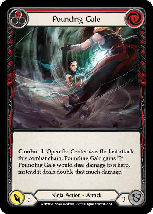 Pounding Gale (Red) - Rainbow Foil - Unlimited Edition