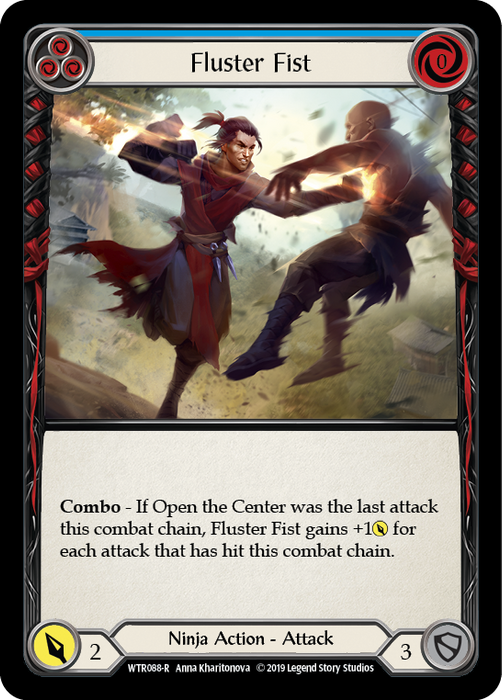 Fluster Fist (Blue) - Rainbow Foil - Unlimited Edition