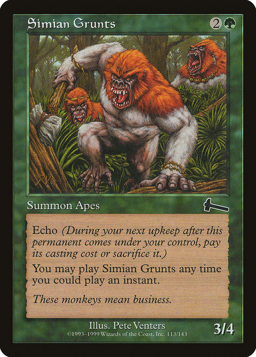 Simian Grunts  (Foil)