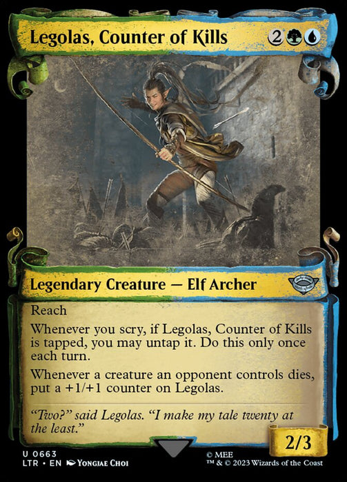 Legolas, Counter of Kills - Showcase- Legendary (Foil)