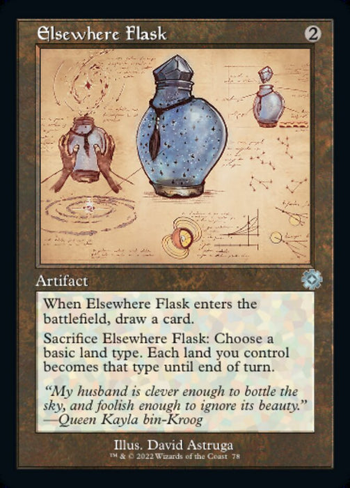 Elsewhere Flask - Retro Frame (Foil)