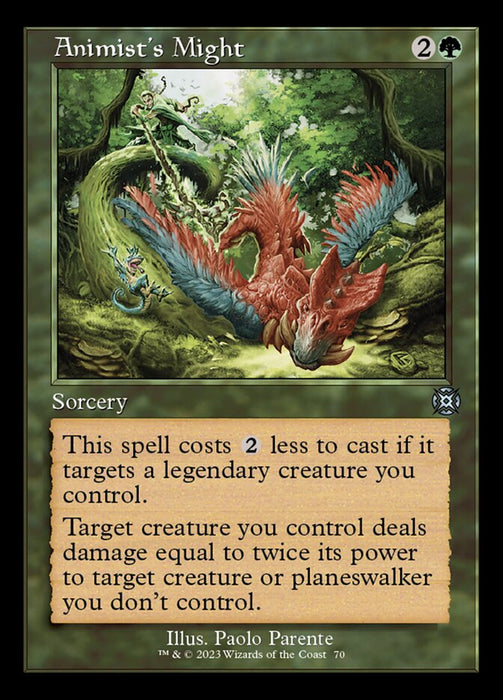 Animist's Might - Retro Frame - Showcase (Foil)