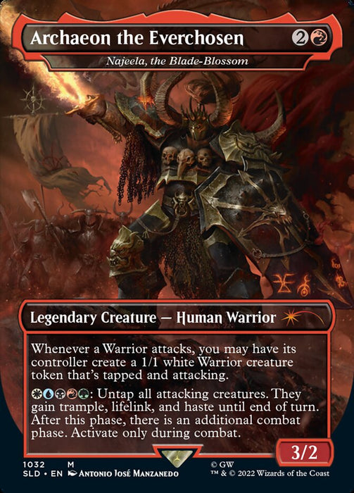 Archaeon the Everchosen - Najeela, the Blade-Blossom - Borderless - Full Art - Legendary- Inverted