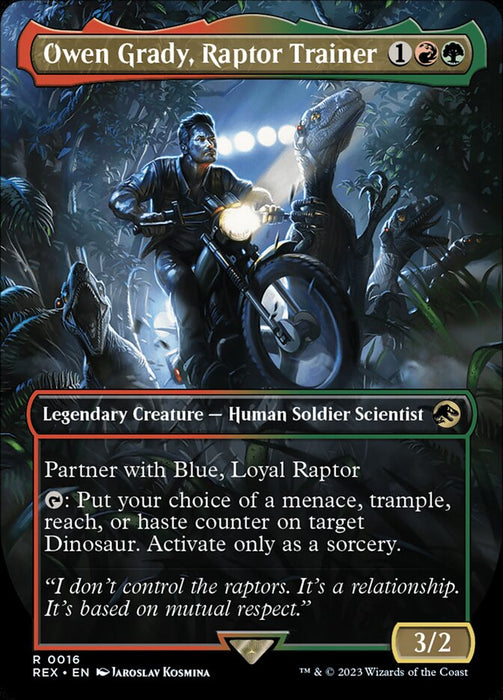 Owen Grady, Raptor Trainer - Borderless - Legendary
