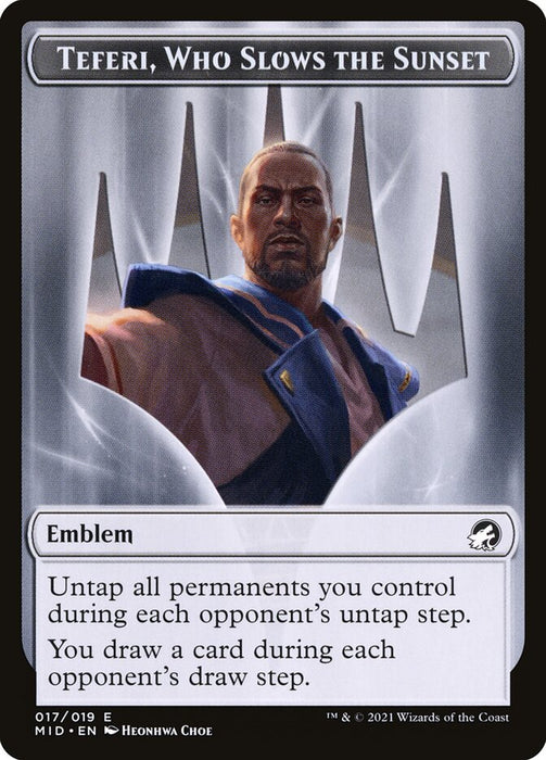 Teferi, Who Slows the Sunset Emblem - Borderless  (Foil)