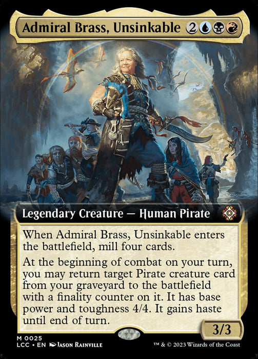 Admiral Brass, Unsinkable - Legendary- Extended Art (Foil)