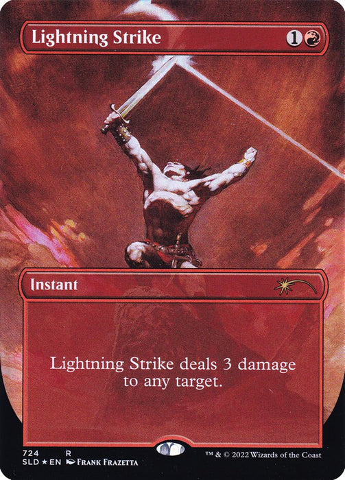 Lightning Strike - Borderless - Full Art - Inverted (Foil)