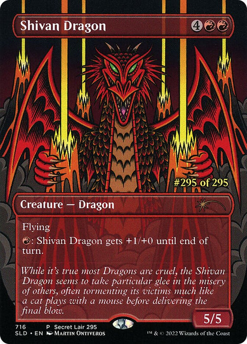 Shivan Dragon - Borderless - Full Art - Inverted