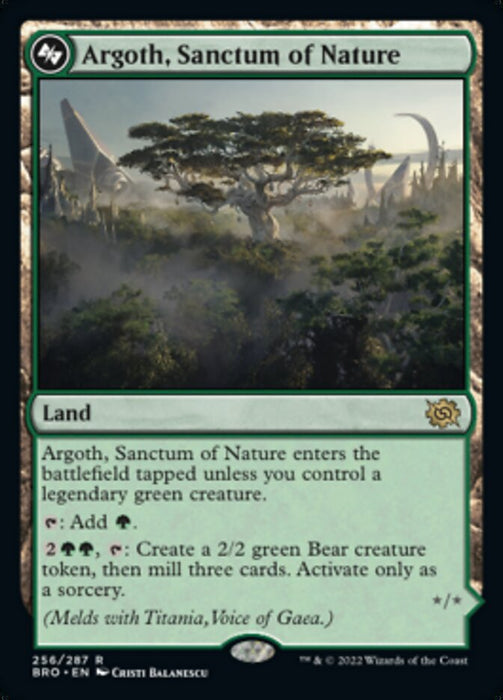 Argoth, Sanctum of Nature // Titania, Gaea Incarnate