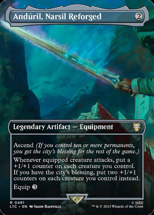 Andúril, Narsil Reforged - Borderless - Legendary- Inverted (Foil)