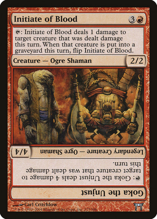 Initiate of Blood // Goka the Unjust  (Foil)